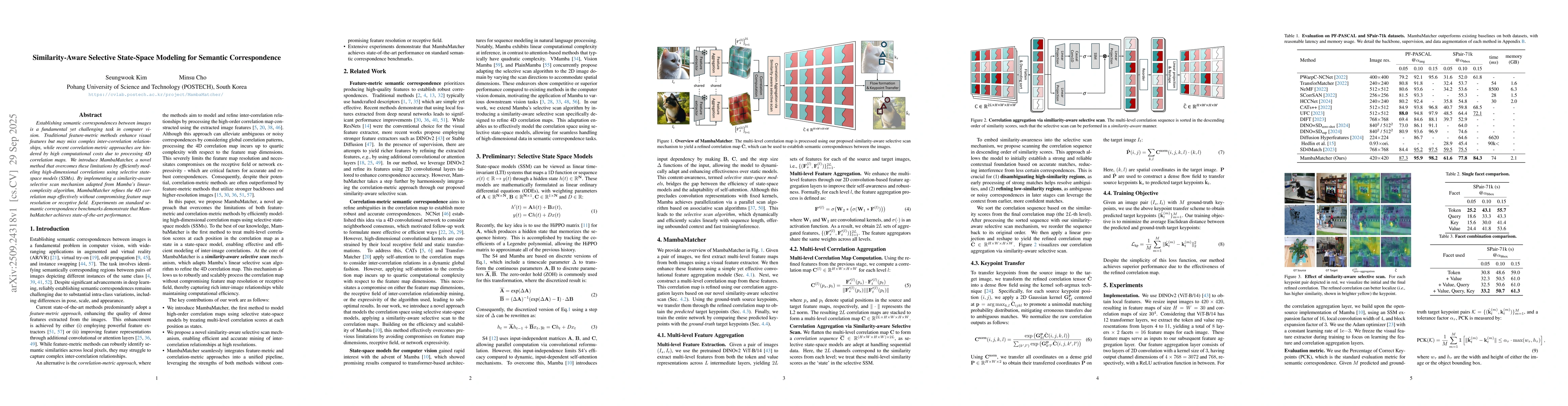 Thumbnail for Similarity-Aware Selective State-Space Modeling for Semantic
  Correspondence