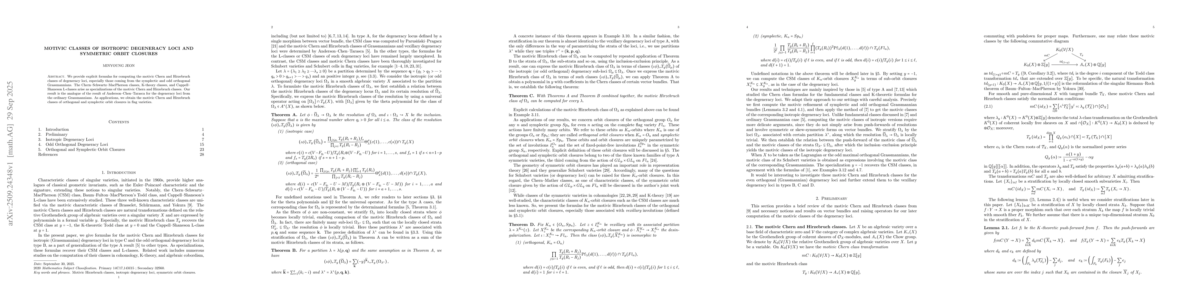 Thumbnail for Motivic Classes of Isotropic Degeneracy Loci and Symmetric Orbit
  Closures