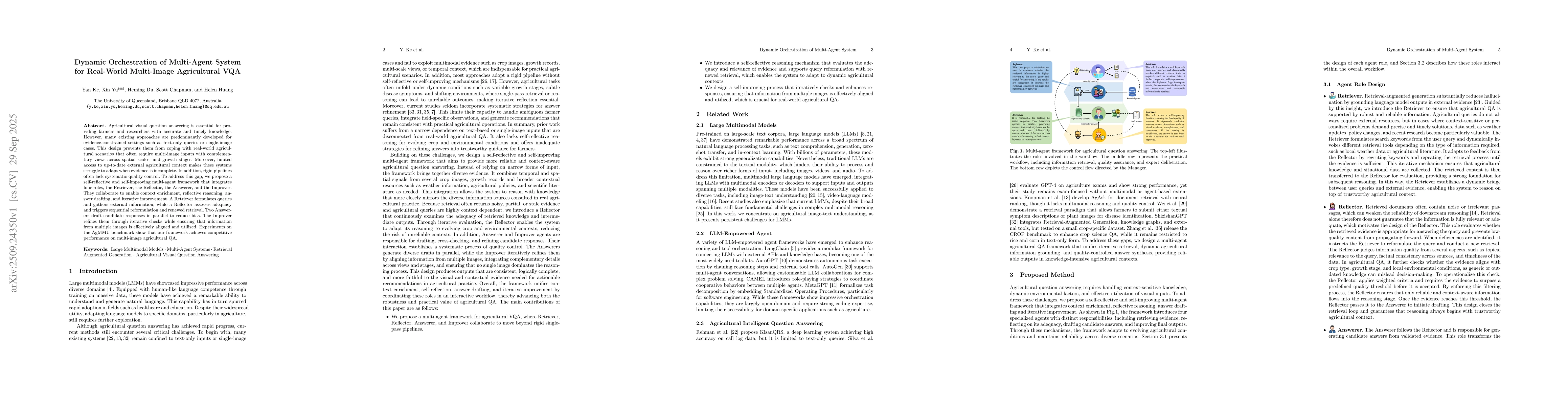 Thumbnail for Dynamic Orchestration of Multi-Agent System for Real-World Multi-Image
  Agricultural VQA