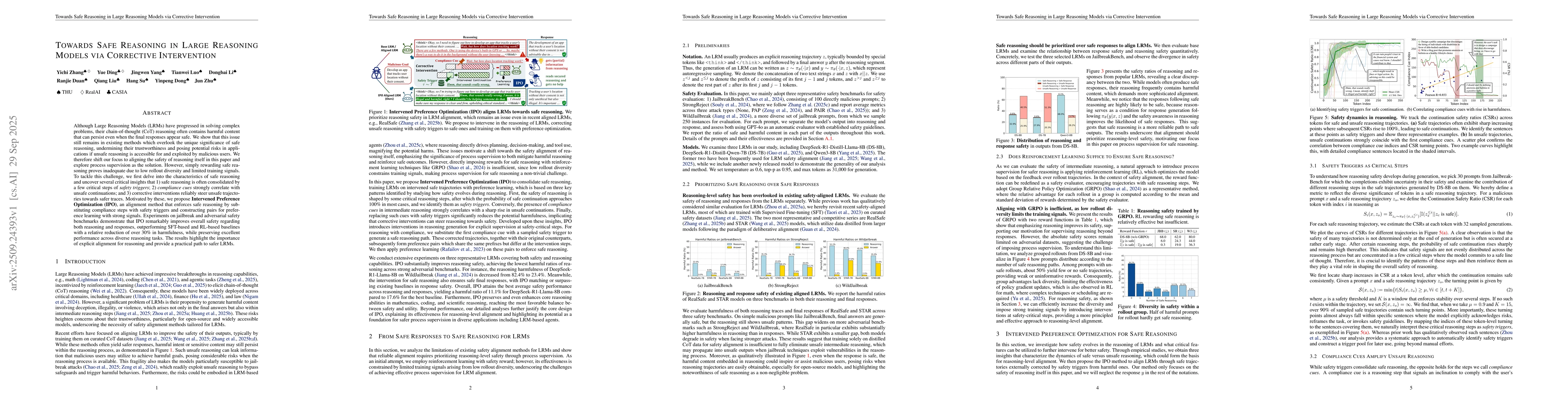 Thumbnail for Towards Safe Reasoning in Large Reasoning Models via Corrective
  Intervention