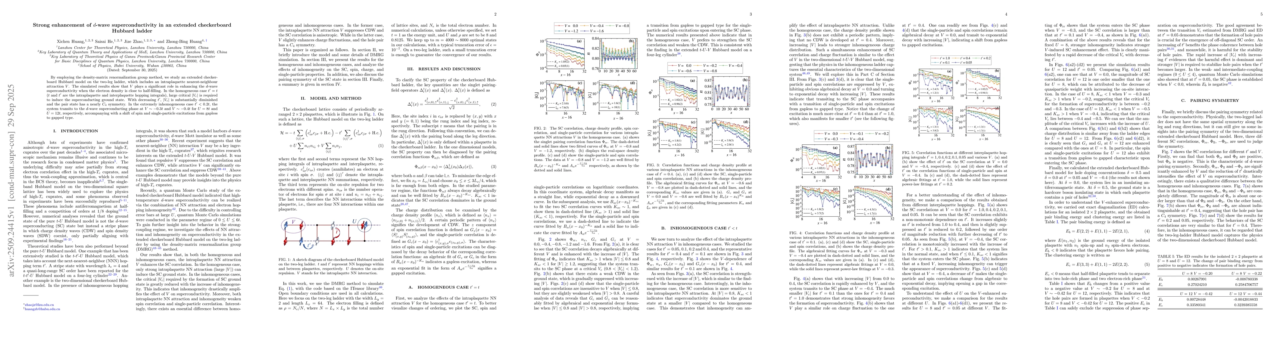 Thumbnail for Strong enhancement of d-wave superconductivity in an extended
  checkerboard Hubbard ladder