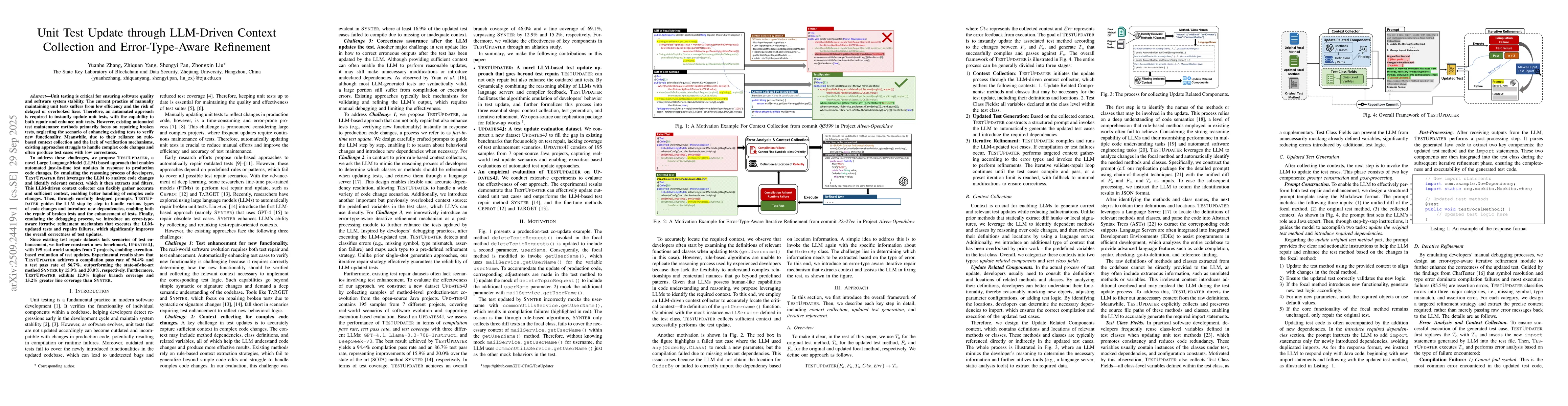 Thumbnail for Unit Test Update through LLM-Driven Context Collection and
  Error-Type-Aware Refinement