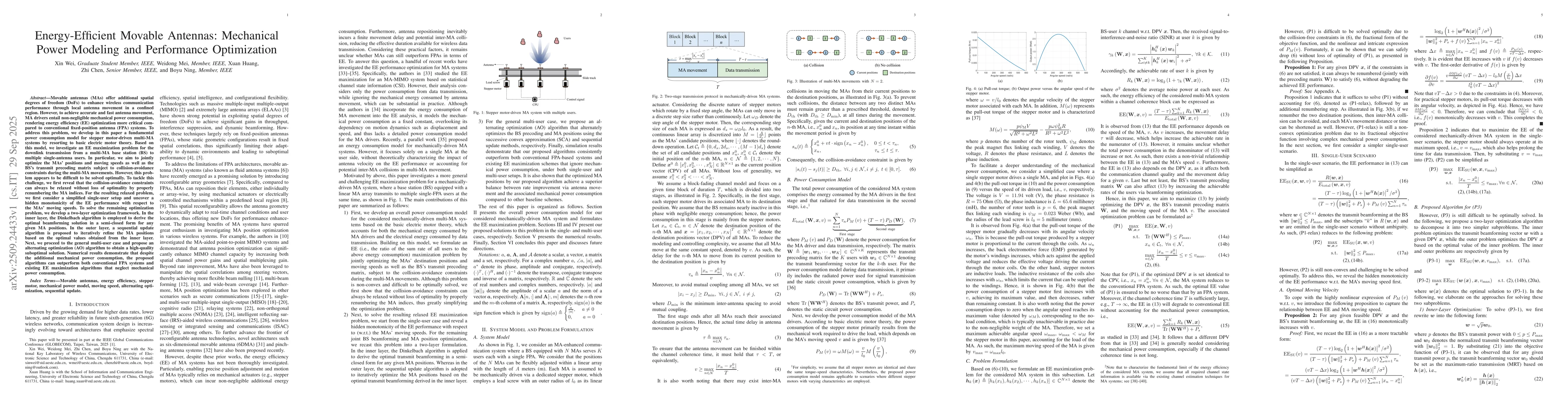 Thumbnail for Energy-Efficient Movable Antennas: Mechanical Power Modeling and
  Performance Optimization