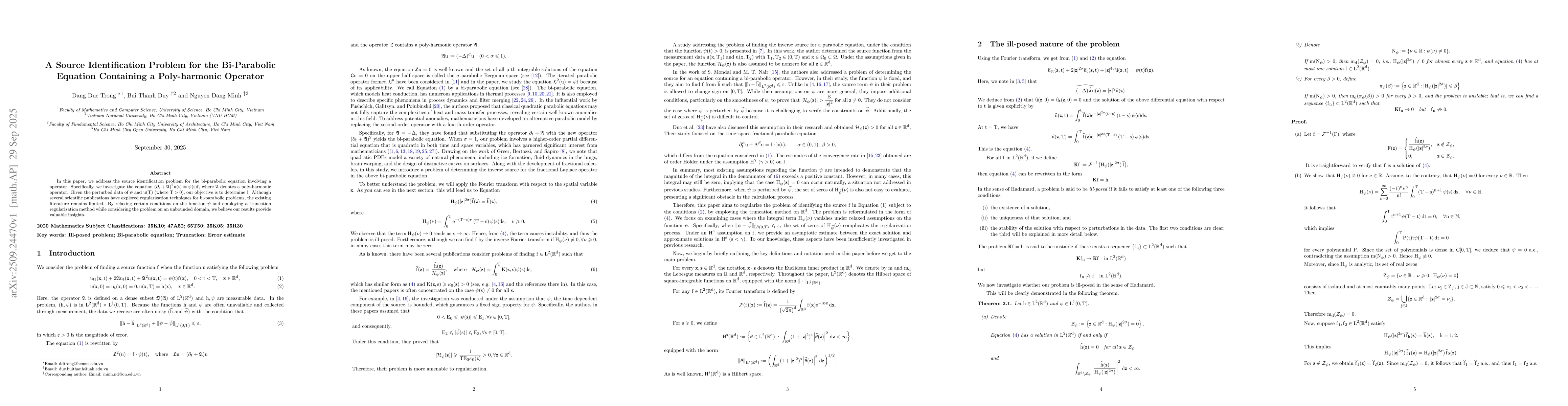 Thumbnail for A Source Identification Problem for the Bi-Parabolic Equation Containing
  a Poly-harmonic Operator