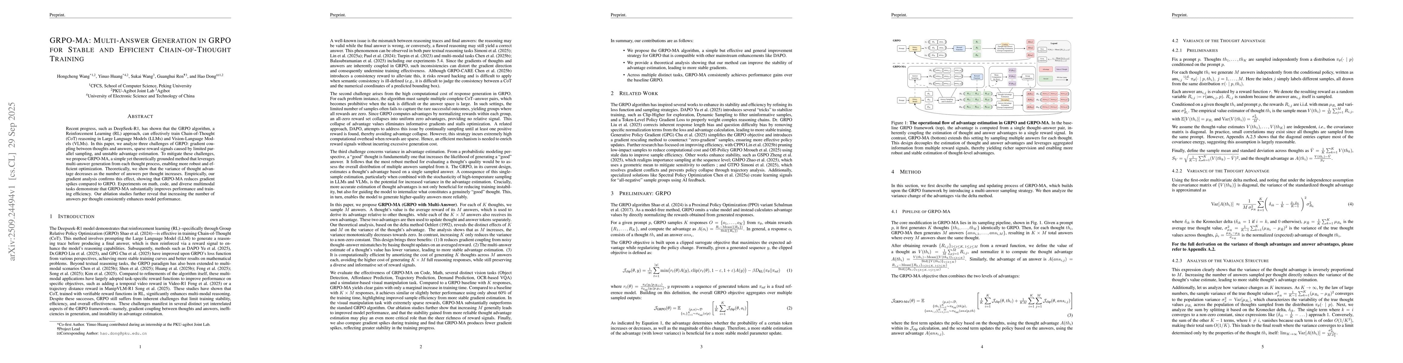 Thumbnail for GRPO-MA: Multi-Answer Generation in GRPO for Stable and Efficient
  Chain-of-Thought Training