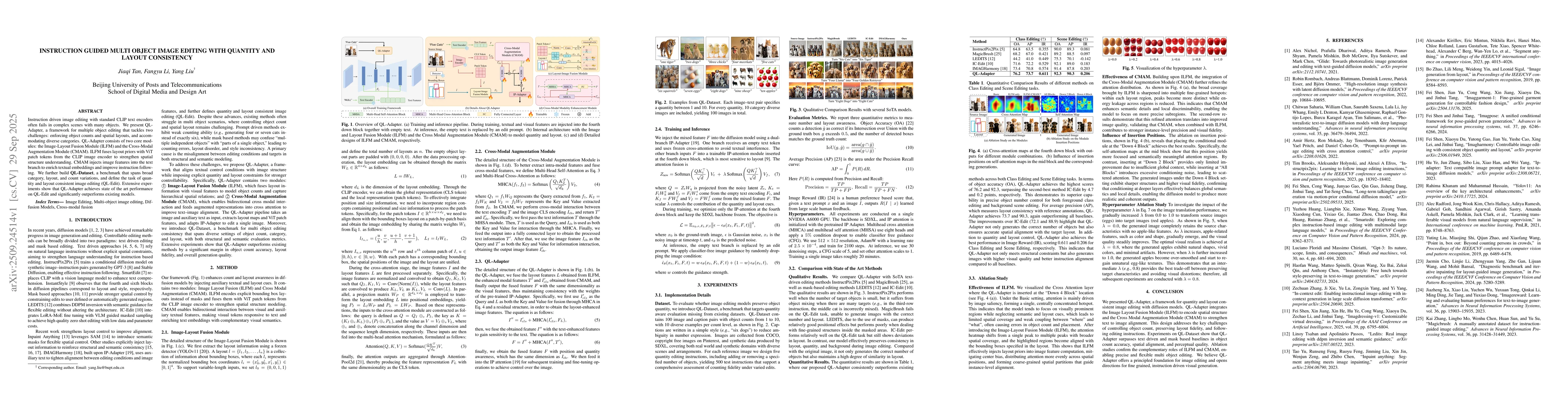 Thumbnail for Instruction Guided Multi Object Image Editing with Quantity and Layout
  Consistency