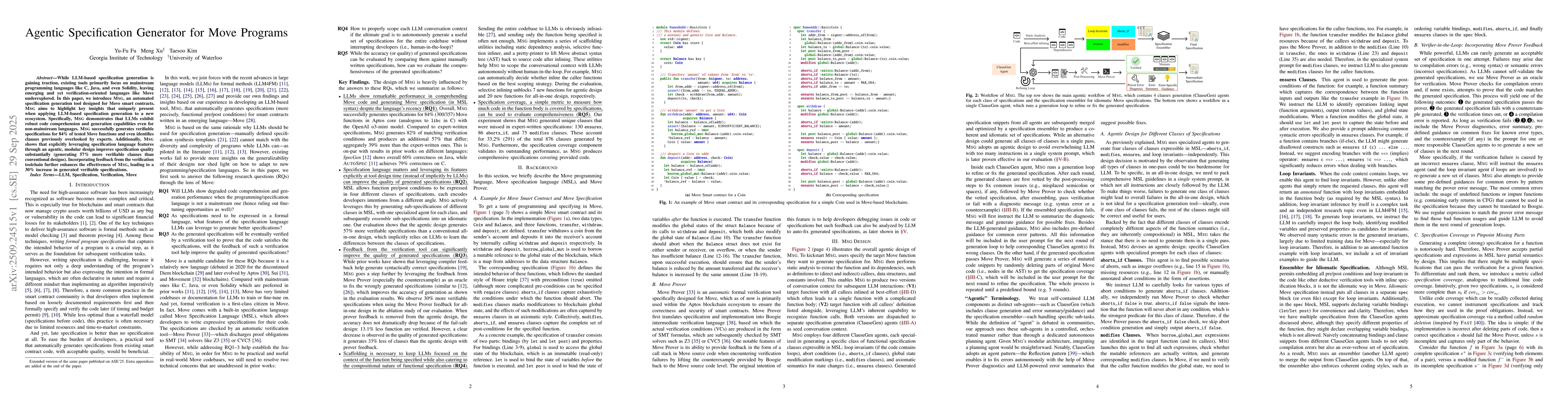 Thumbnail for Agentic Specification Generator for Move Programs