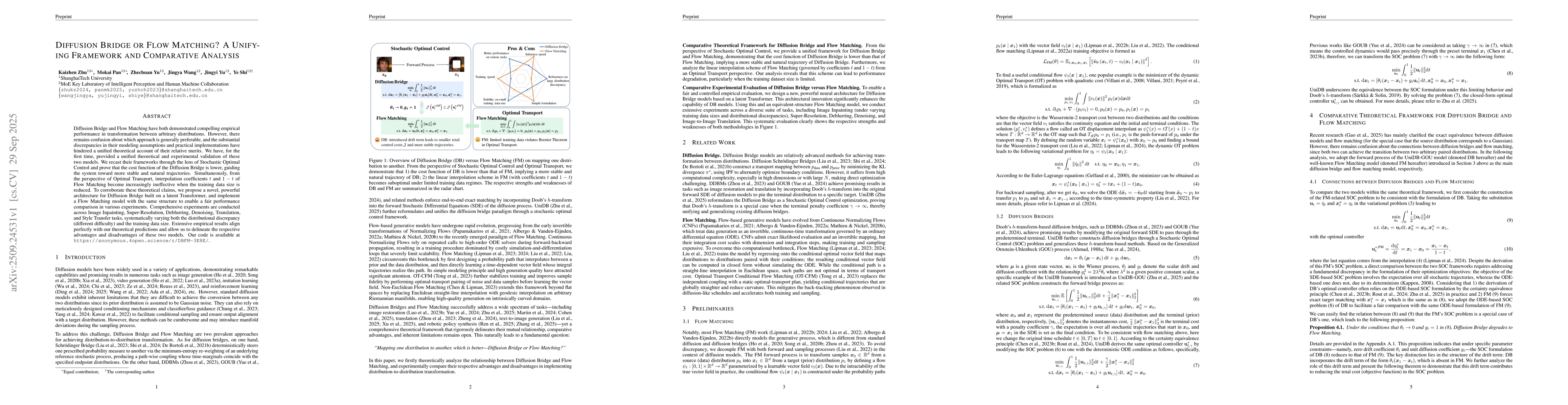 Thumbnail for Diffusion Bridge or Flow Matching? A Unifying Framework and Comparative
  Analysis