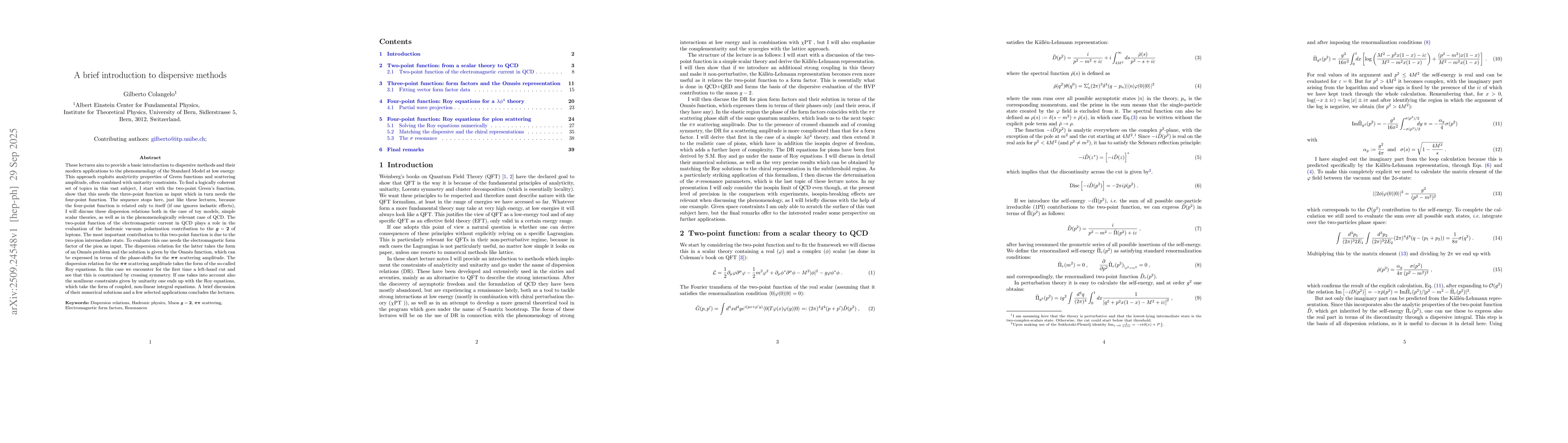 Thumbnail for A brief introduction to dispersive methods