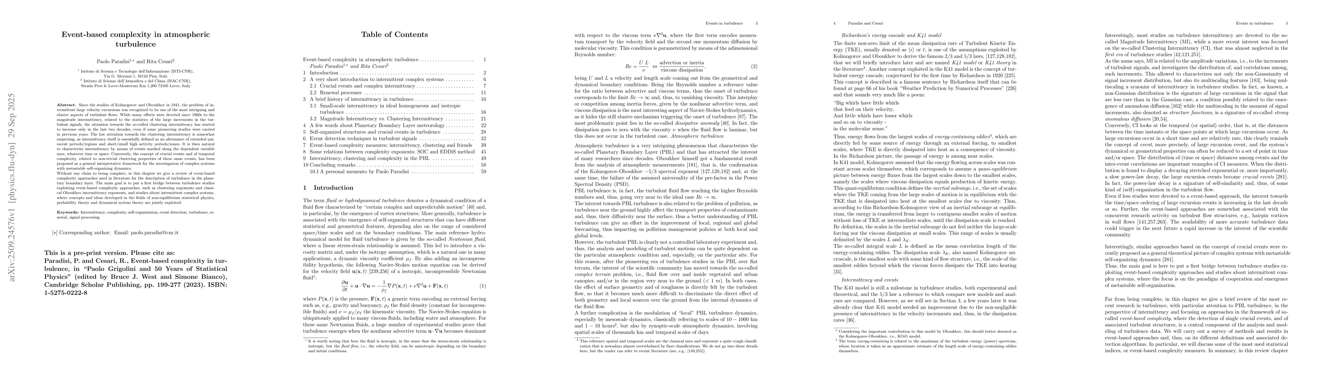 Thumbnail for Event-based complexity in atmospheric turbulence