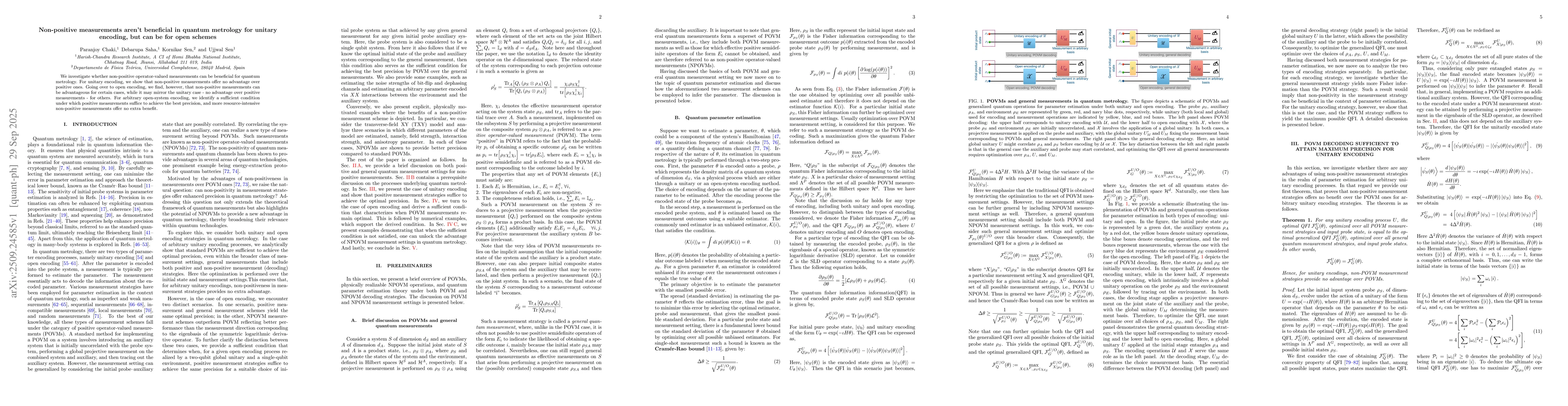 Thumbnail for Non-positive measurements aren't beneficial in quantum metrology for
  unitary encoding, but can be for open schemes