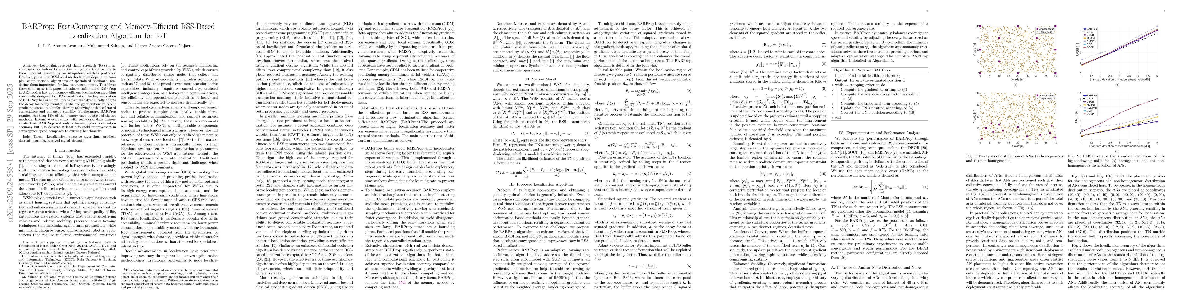 Thumbnail for BARProp: Fast-Converging and Memory-Efficient RSS-Based Localization
  Algorithm for IoT
