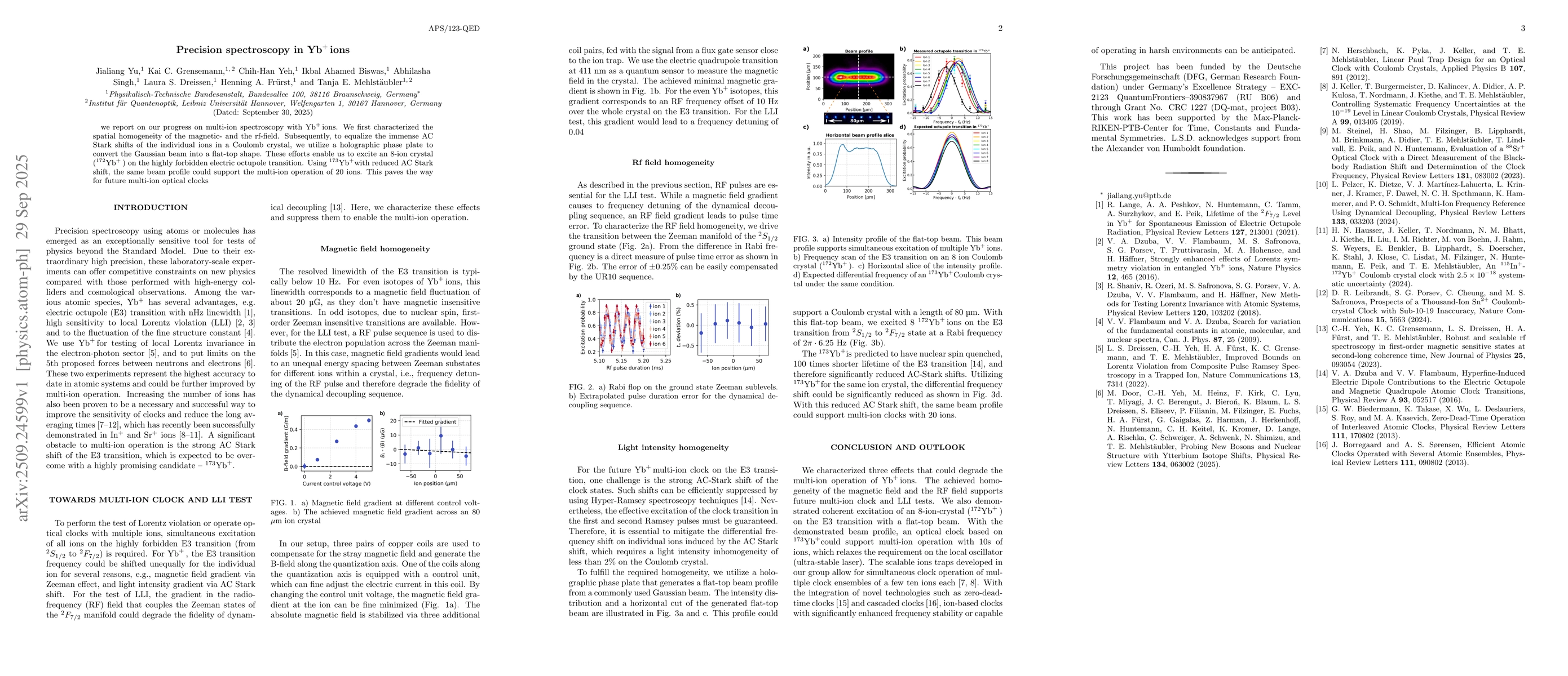 Thumbnail for Precision spectroscopy in Yb+ ions