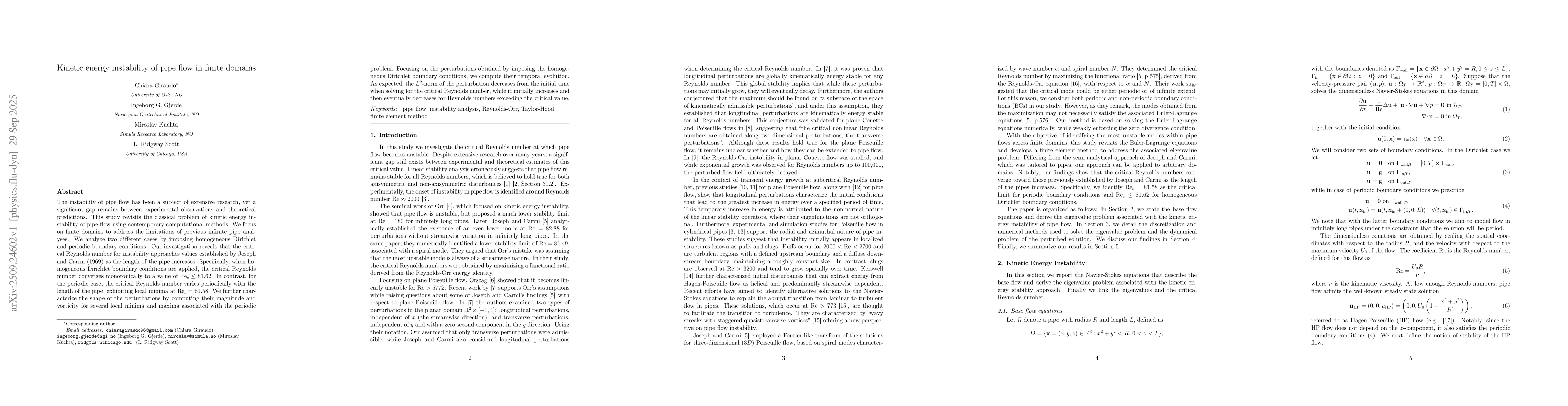 Thumbnail for Kinetic energy instability of pipe flow in finite domains