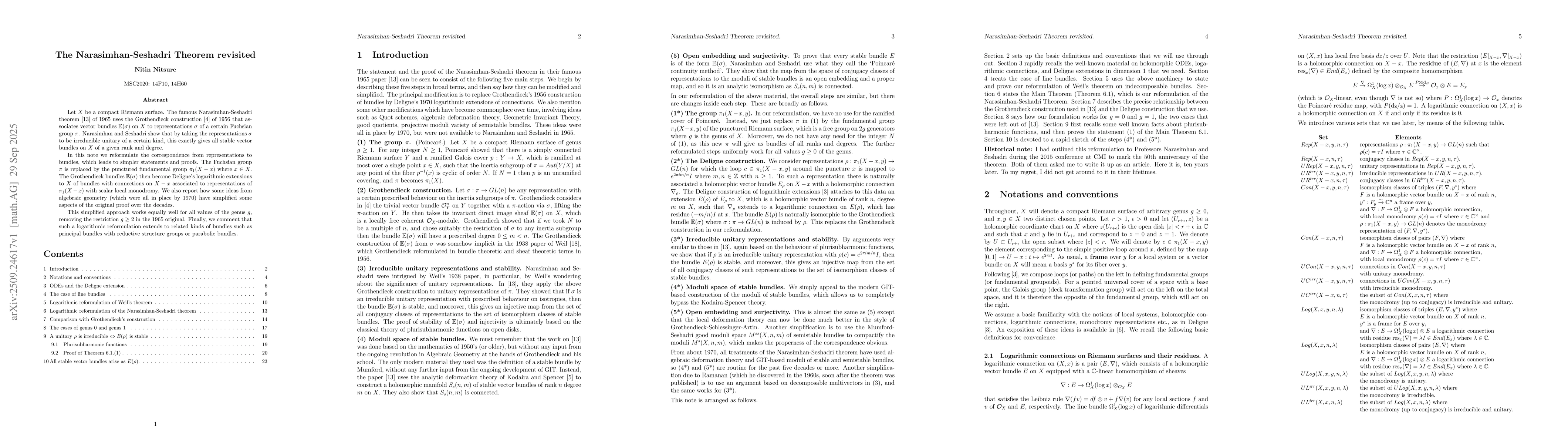 Thumbnail for The Narasimhan-Seshadri Theorem revisited