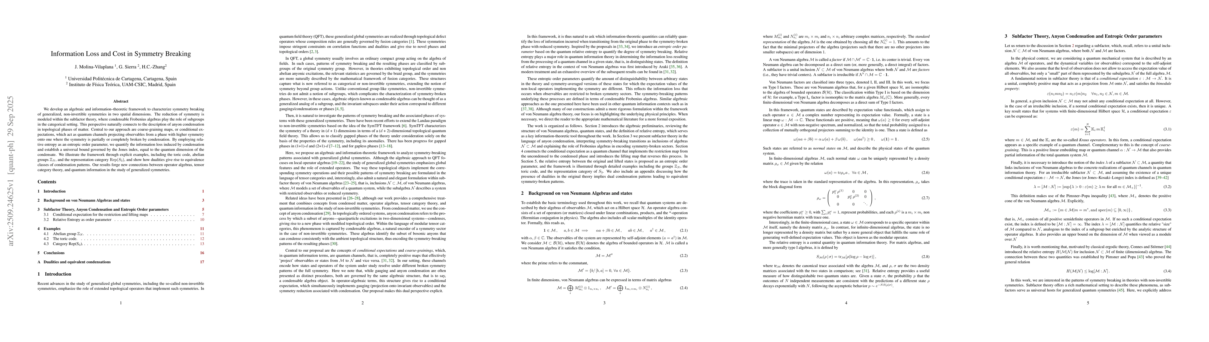 Thumbnail for Information Loss and Cost in Symmetry Breaking