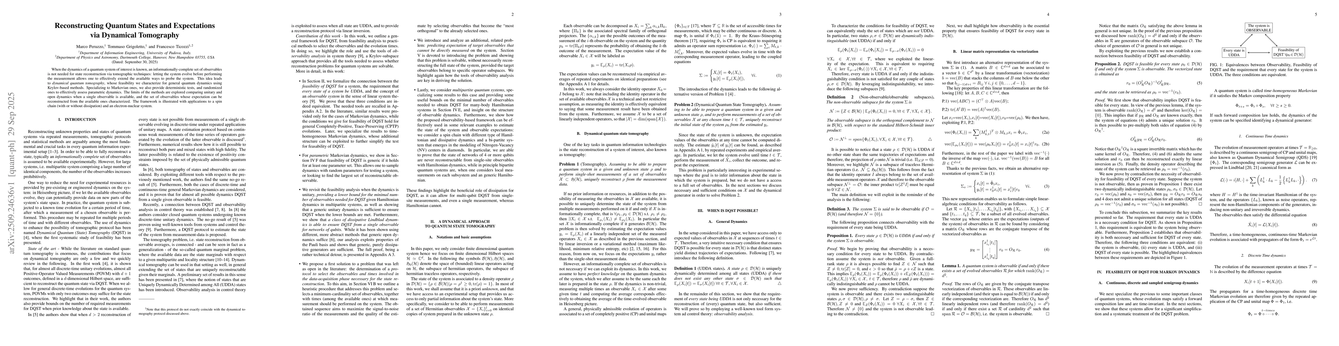 Thumbnail for Reconstructing Quantum States and Expectations via Dynamical Tomography