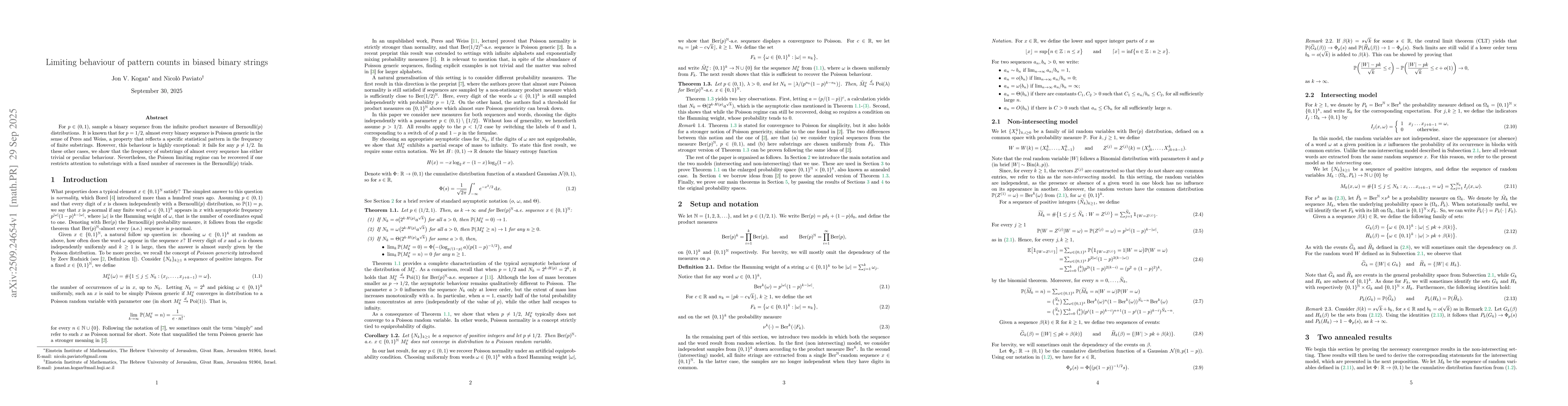 Thumbnail for Limiting behaviour of pattern counts in biased binary strings