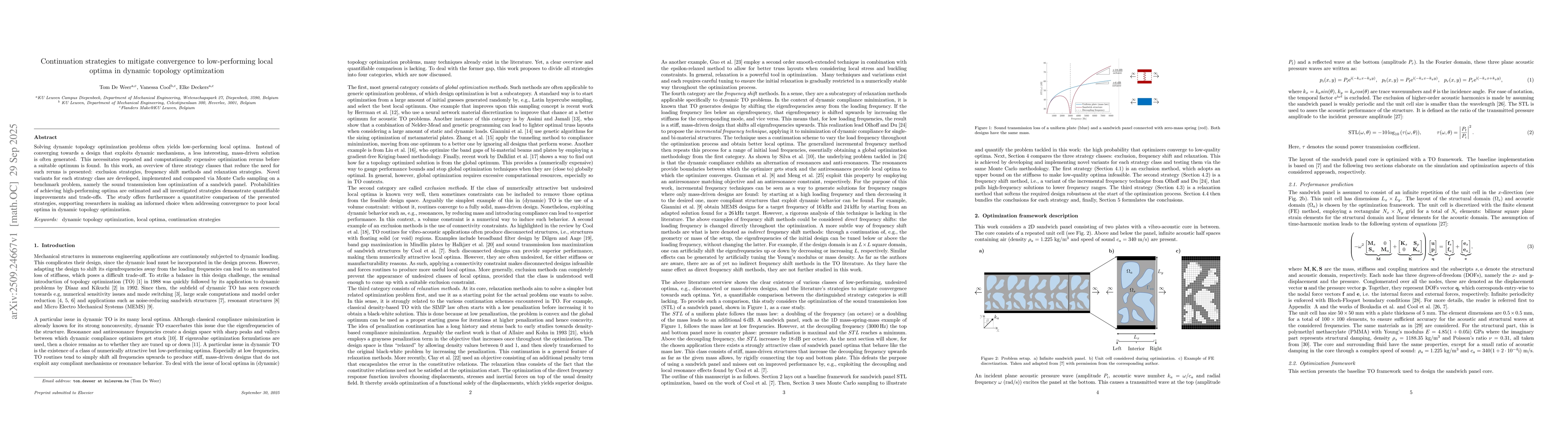 Thumbnail for Continuation strategies to mitigate convergence to low-performing local
  optima in dynamic topology optimization