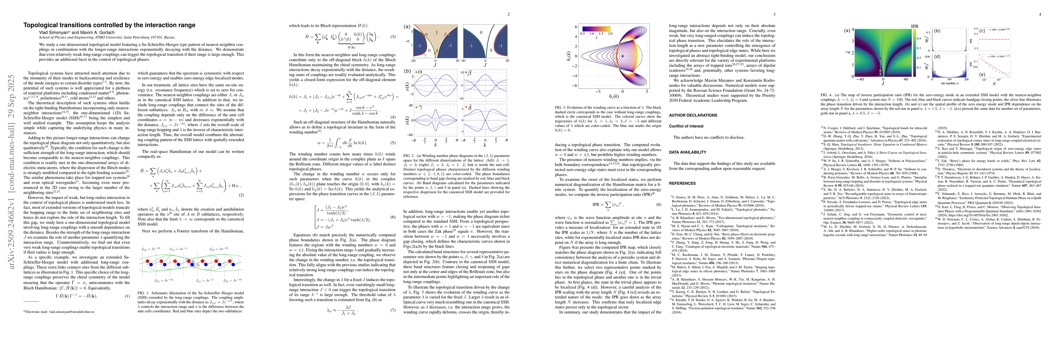Thumbnail for Topological transitions controlled by the interaction range