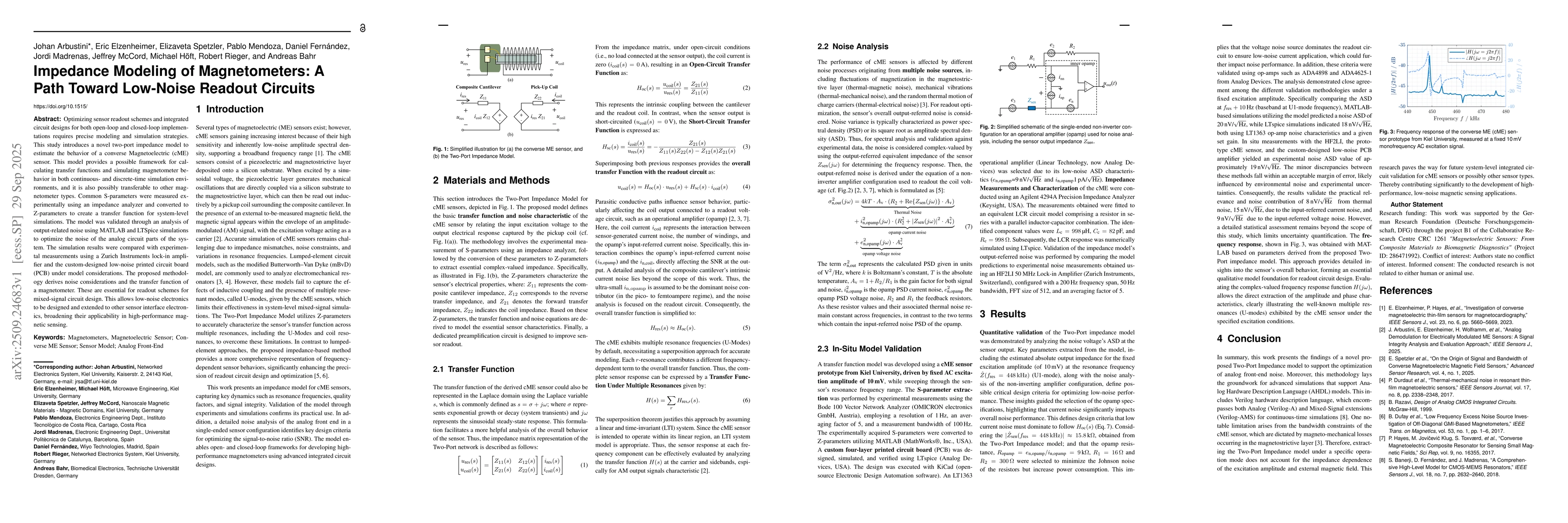 Thumbnail for Impedance Modeling of Magnetometers: A Path Toward Low-Noise Readout
  Circuits