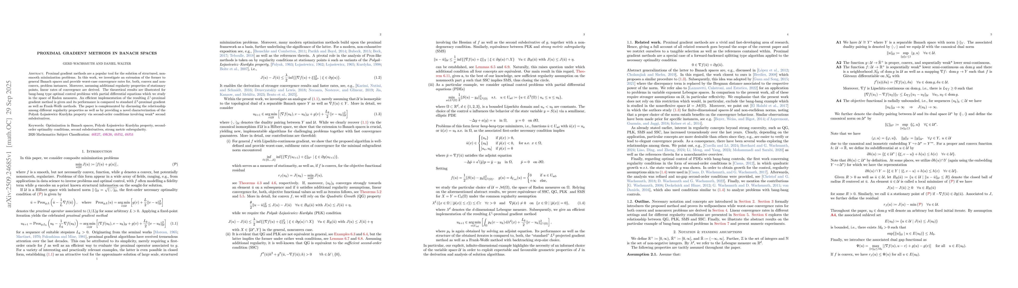 Thumbnail for Proximal gradient methods in Banach spaces