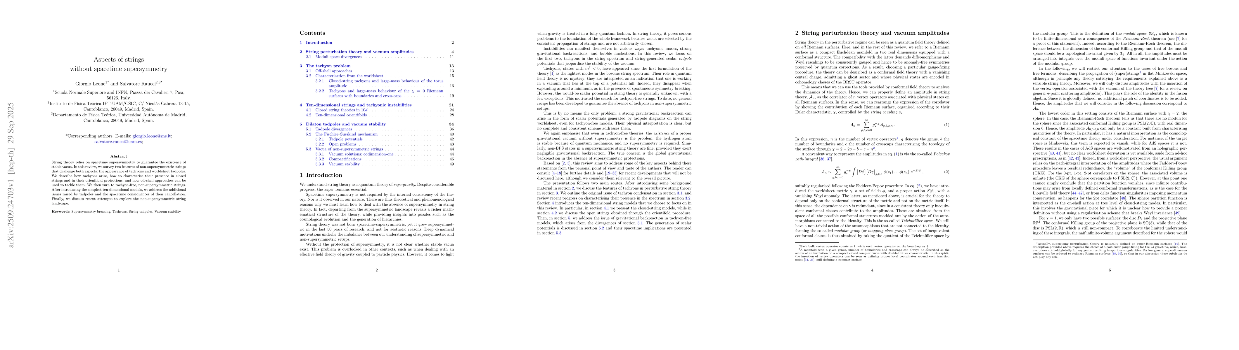 Thumbnail for Aspects of strings without spacetime supersymmetry