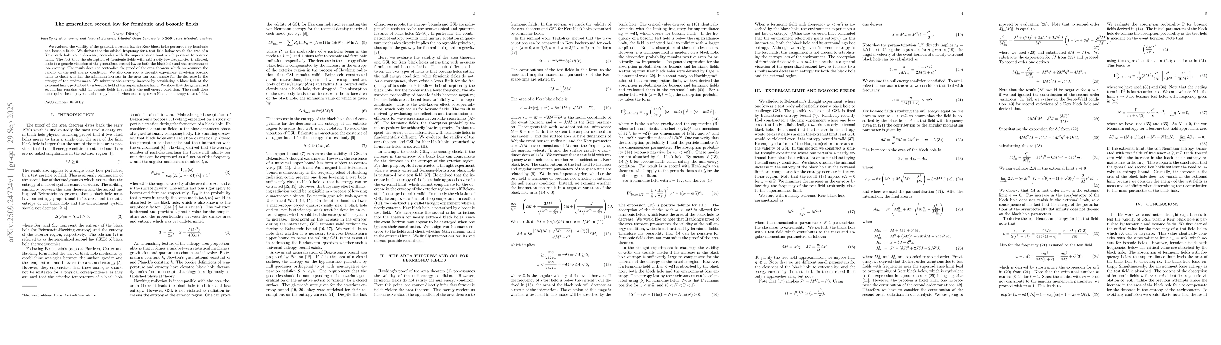 Thumbnail for The generalized second law for fermionic and bosonic fields