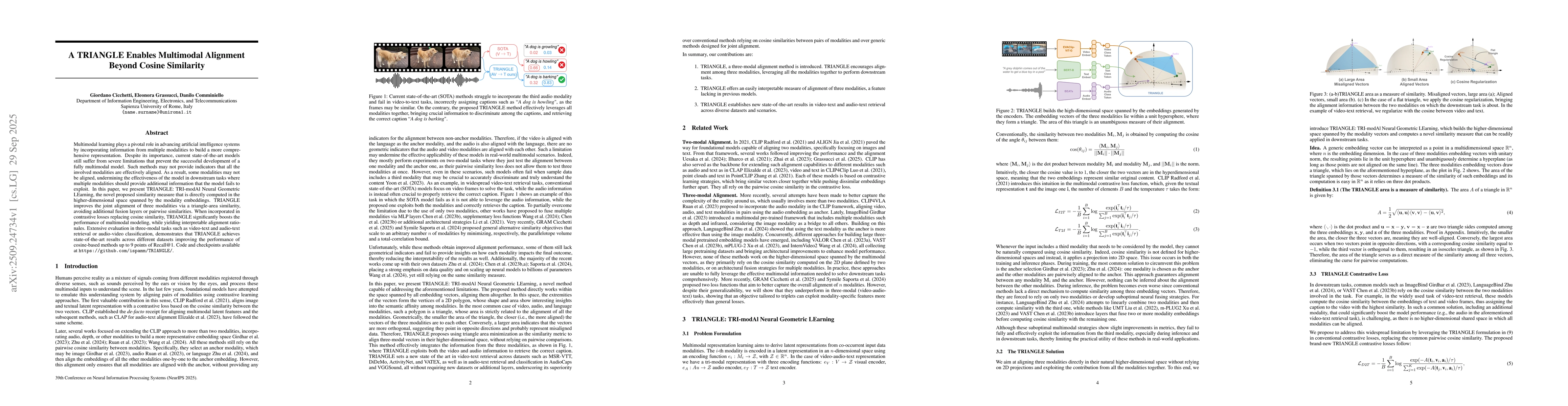 Thumbnail for A TRIANGLE Enables Multimodal Alignment Beyond Cosine Similarity