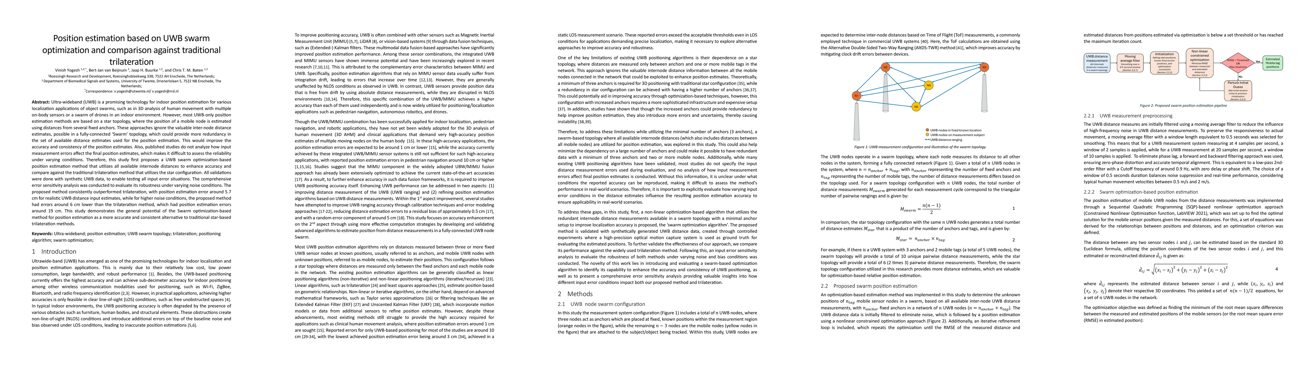 Thumbnail for Position estimation based on UWB swarm optimization and comparison
  against traditional trilateration