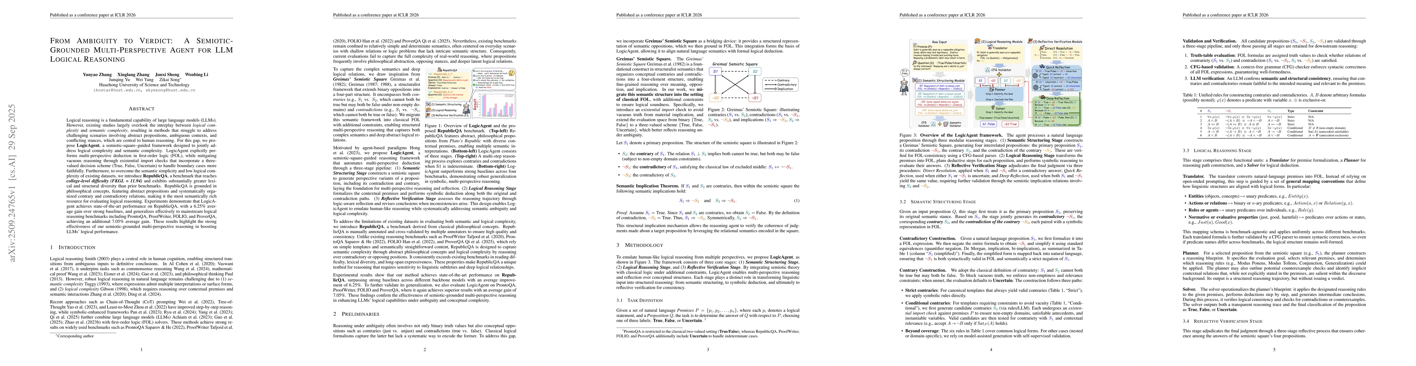 Thumbnail for From Ambiguity to Verdict: A Semiotic-Grounded Multi-Perspective Agent
  for LLM Logical Reasoning