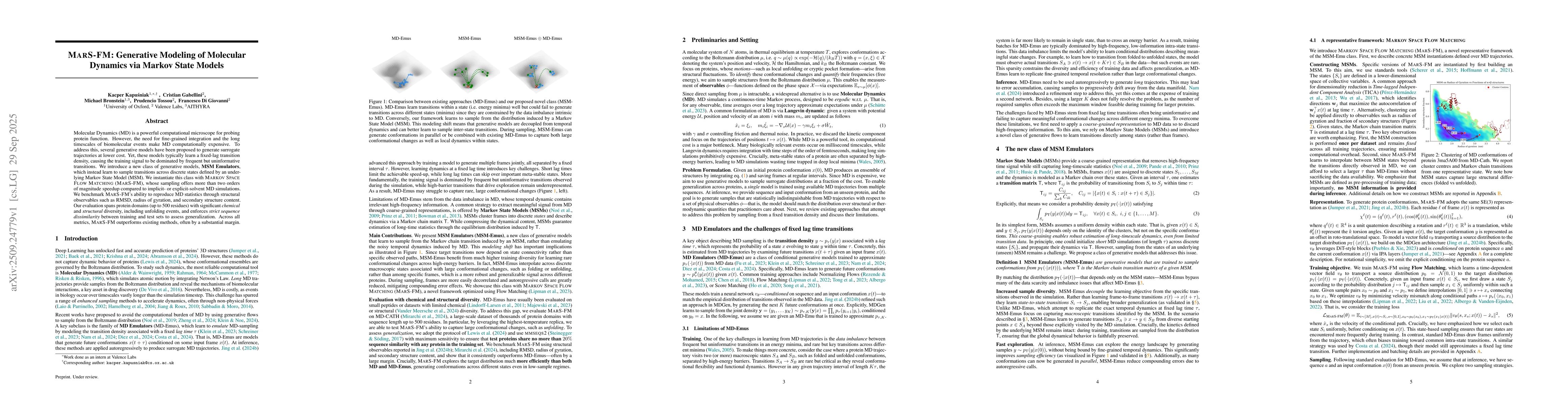 Thumbnail for MarS-FM: Generative Modeling of Molecular Dynamics via Markov State
  Models
