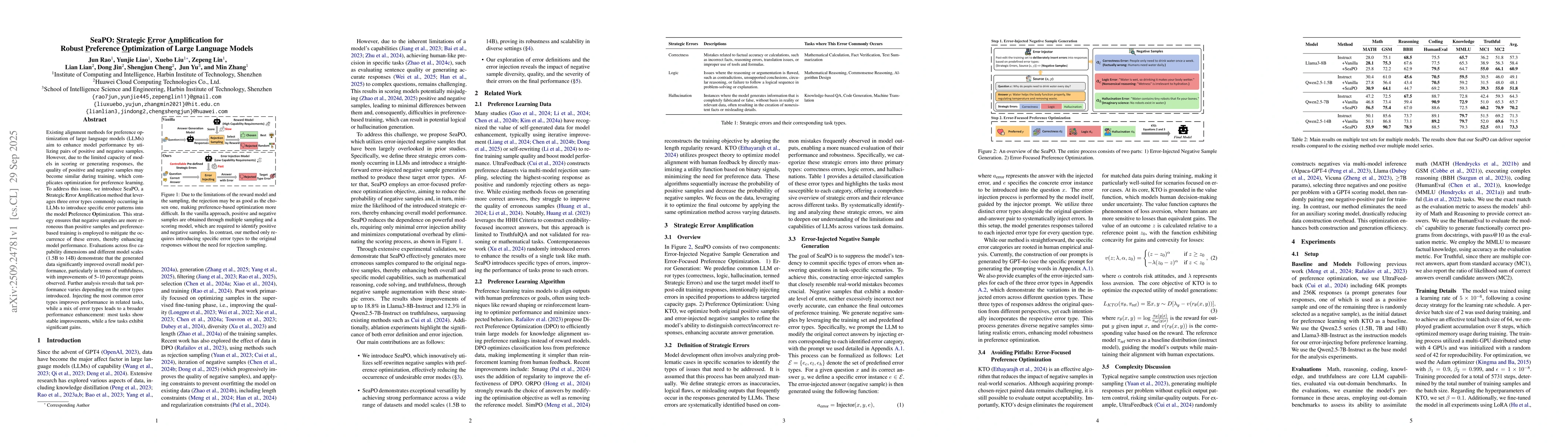 Thumbnail for SeaPO: Strategic Error Amplification for Robust Preference Optimization
  of Large Language Models