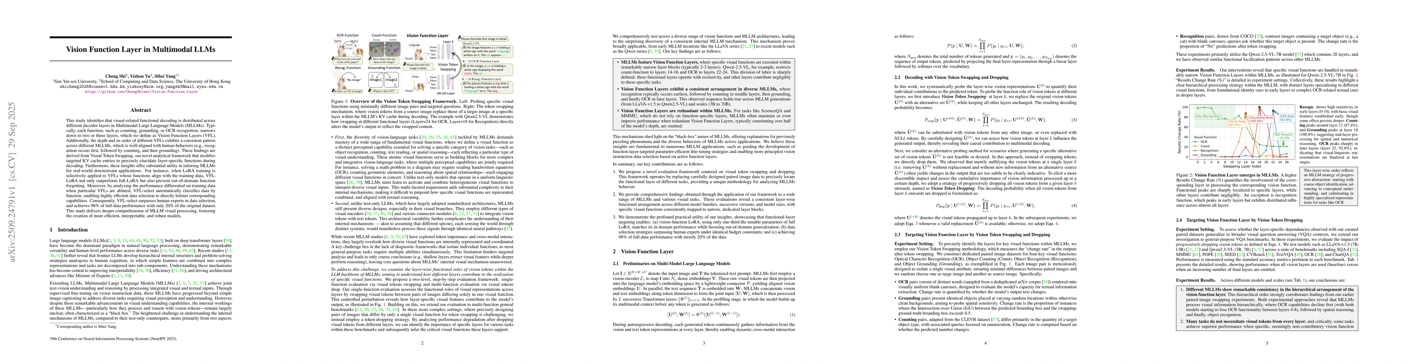 Thumbnail for Vision Function Layer in Multimodal LLMs