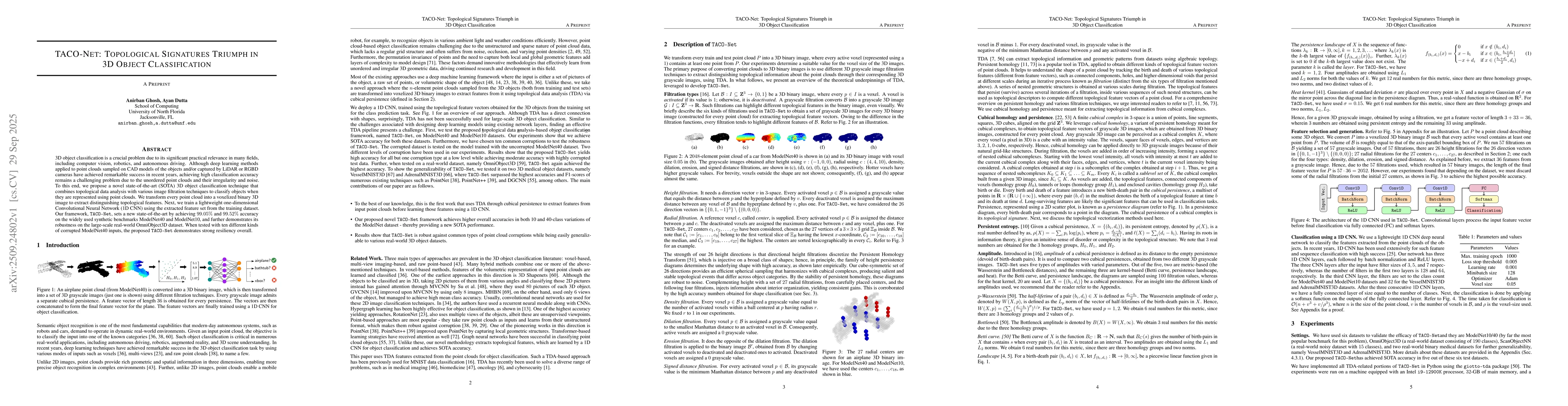 Thumbnail for TACO-Net: Topological Signatures Triumph in 3D Object Classification