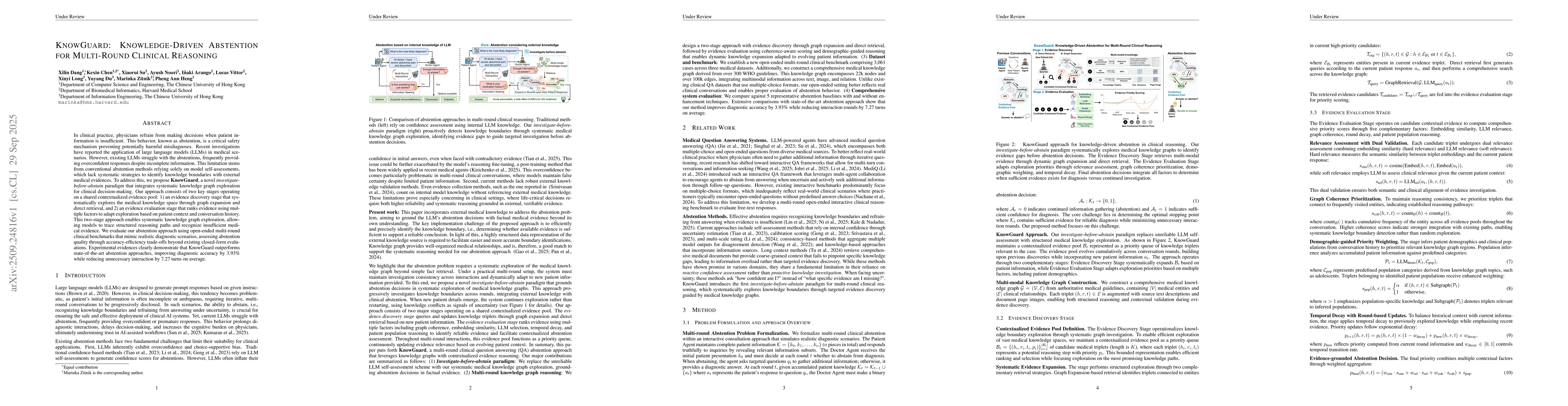 Thumbnail for KnowGuard: Knowledge-Driven Abstention for Multi-Round Clinical
  Reasoning
