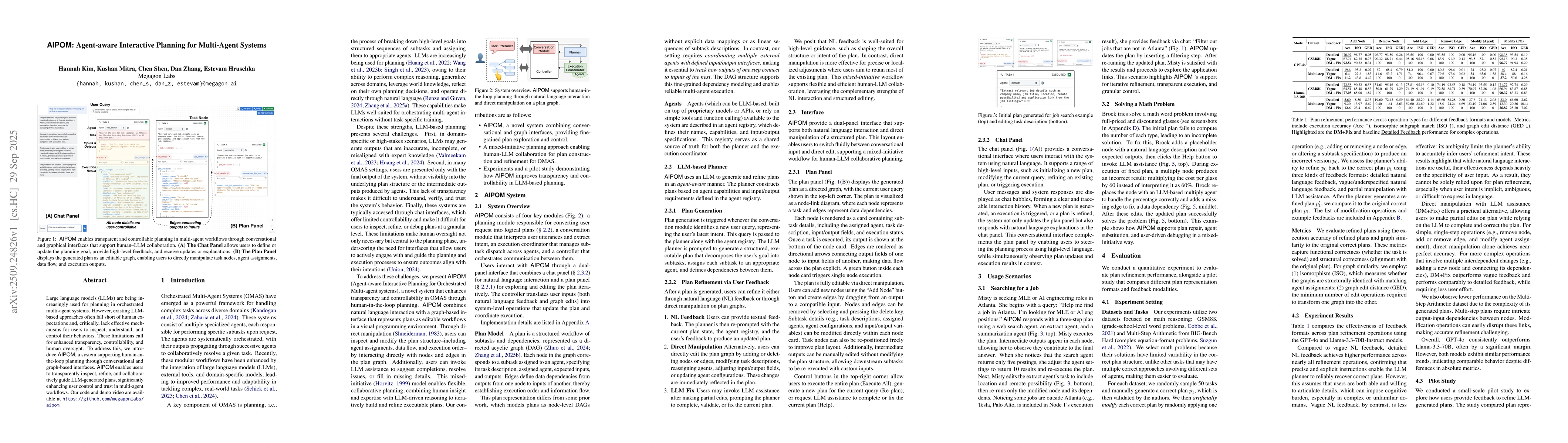 Thumbnail for AIPOM: Agent-aware Interactive Planning for Multi-Agent Systems