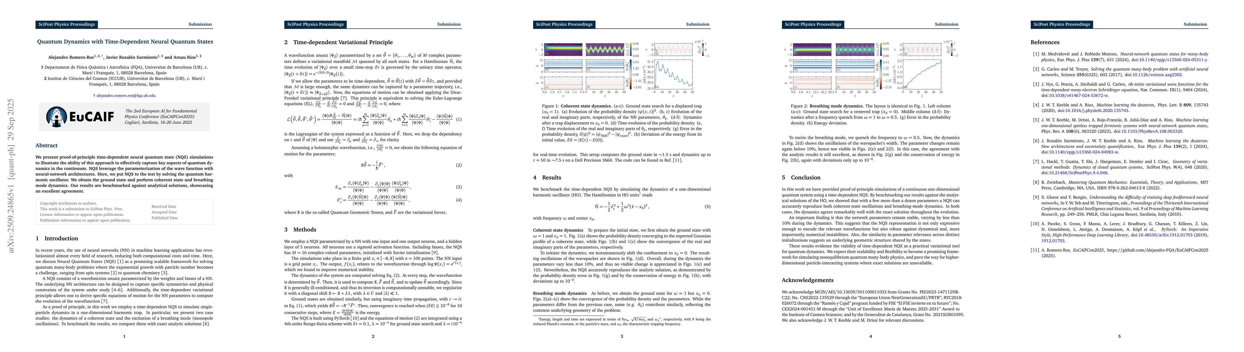 Thumbnail for Quantum Dynamics with Time-Dependent Neural Quantum States
