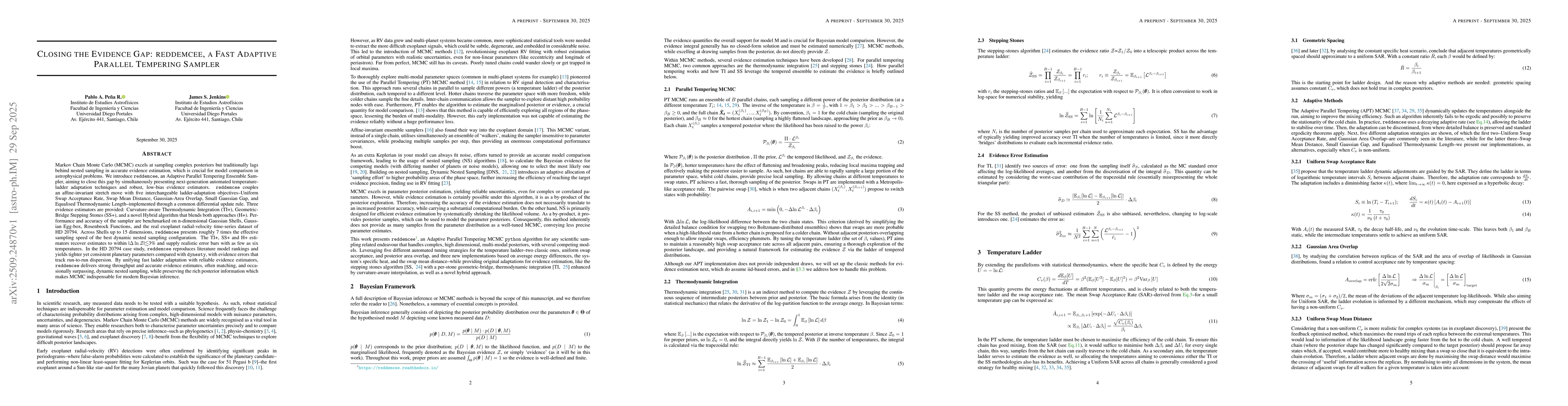 Thumbnail for Closing the Evidence Gap: reddemcee, a Fast Adaptive Parallel Tempering
  Sampler