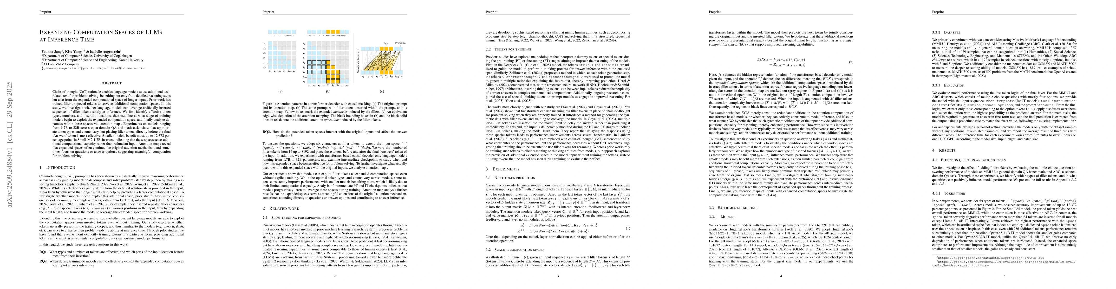 Thumbnail for Expanding Computation Spaces of LLMs at Inference Time