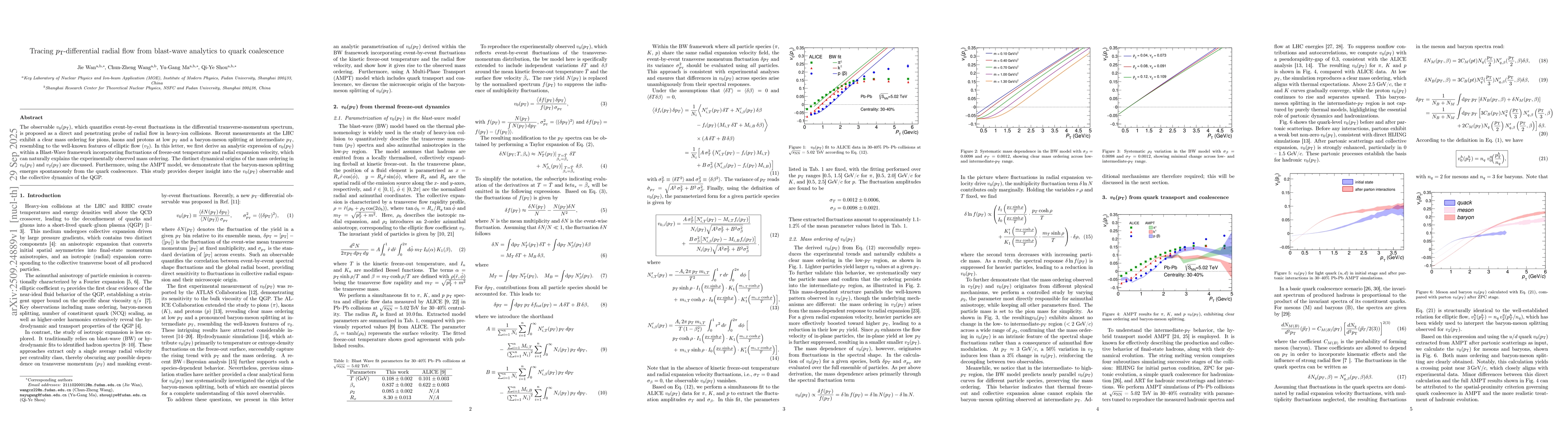 Thumbnail for Tracing pT-differential radial flow from blast-wave analytics to quark
  coalescence
