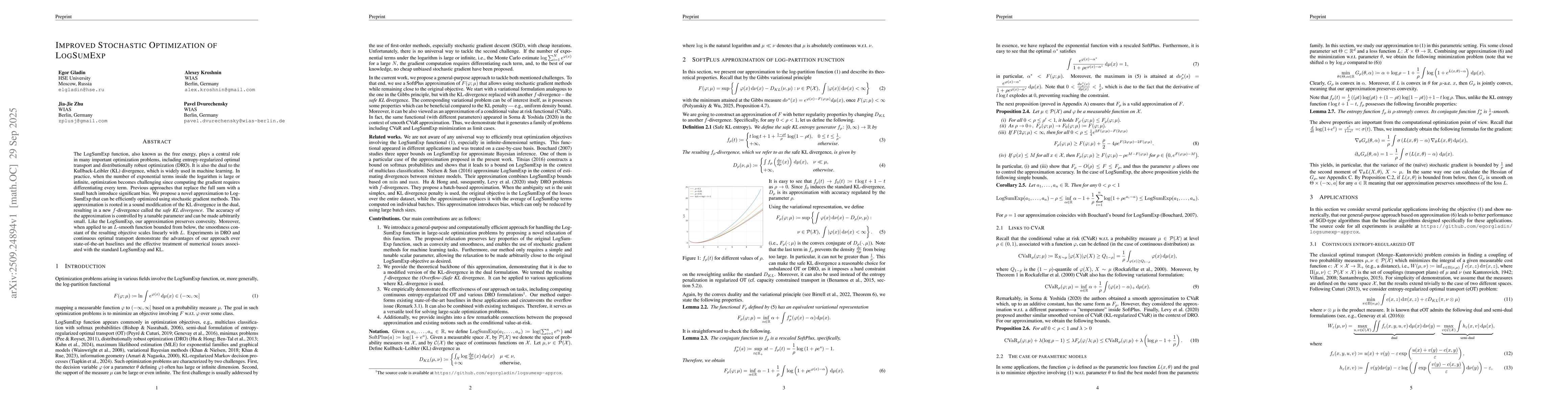 Thumbnail for Improved Stochastic Optimization of LogSumExp