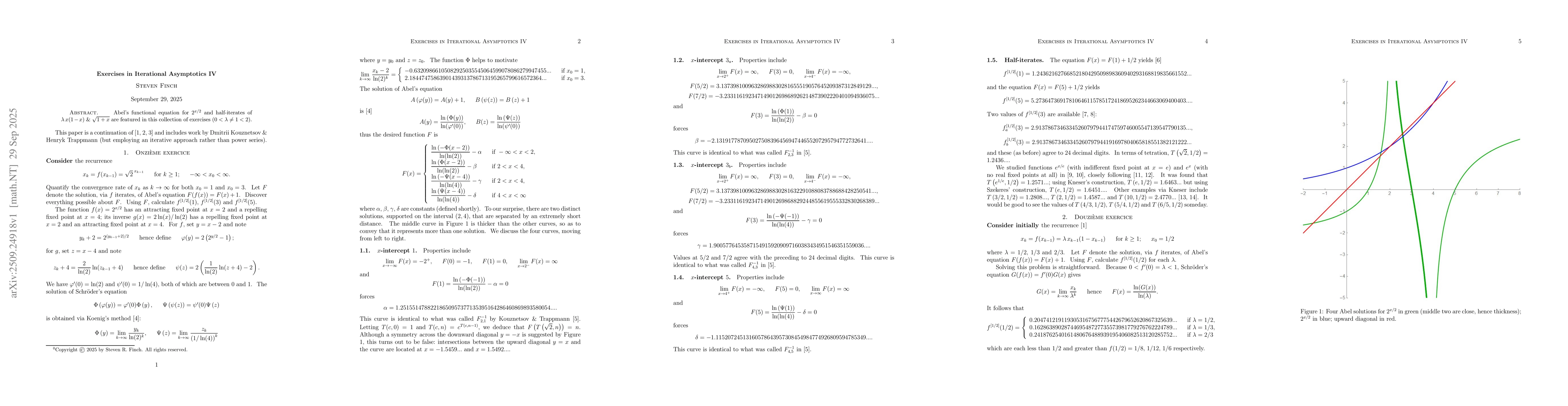 Thumbnail for Exercises in Iterational Asymptotics IV