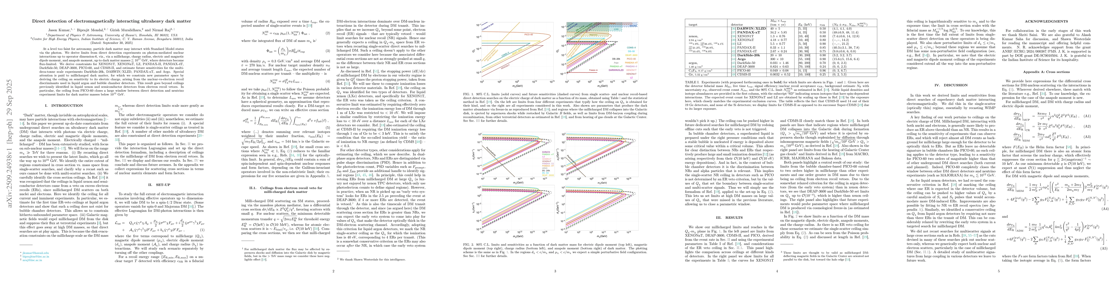 Thumbnail for Direct detection of electromagnetically interacting ultraheavy dark
  matter