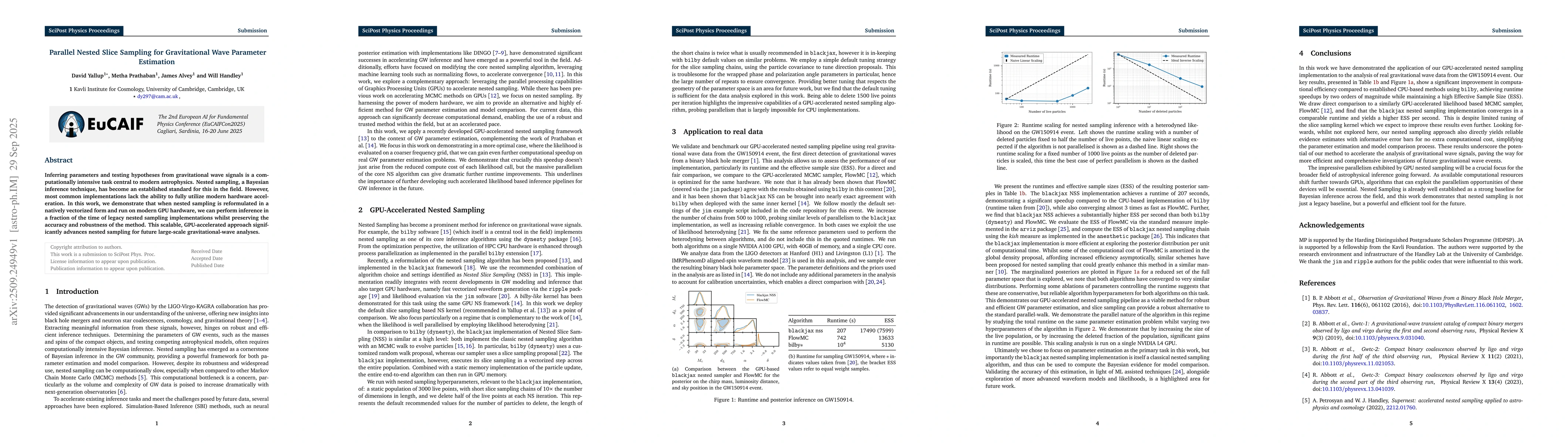 Thumbnail for Parallel Nested Slice Sampling for Gravitational Wave Parameter
  Estimation