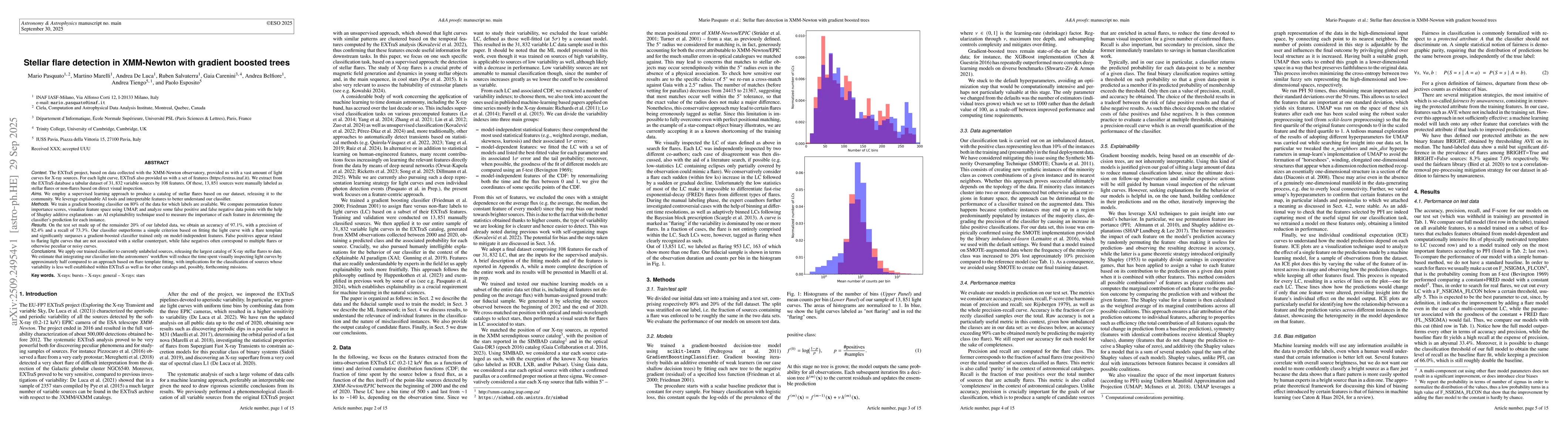 Thumbnail for Stellar flare detection in XMM-Newton with gradient boosted trees