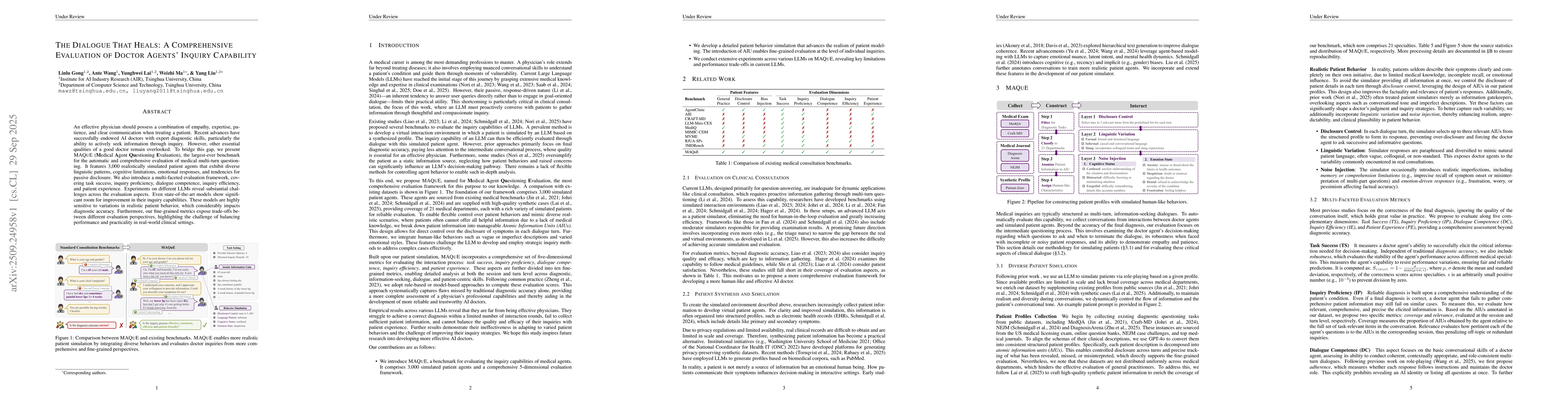 Thumbnail for The Dialogue That Heals: A Comprehensive Evaluation of Doctor Agents'
  Inquiry Capability