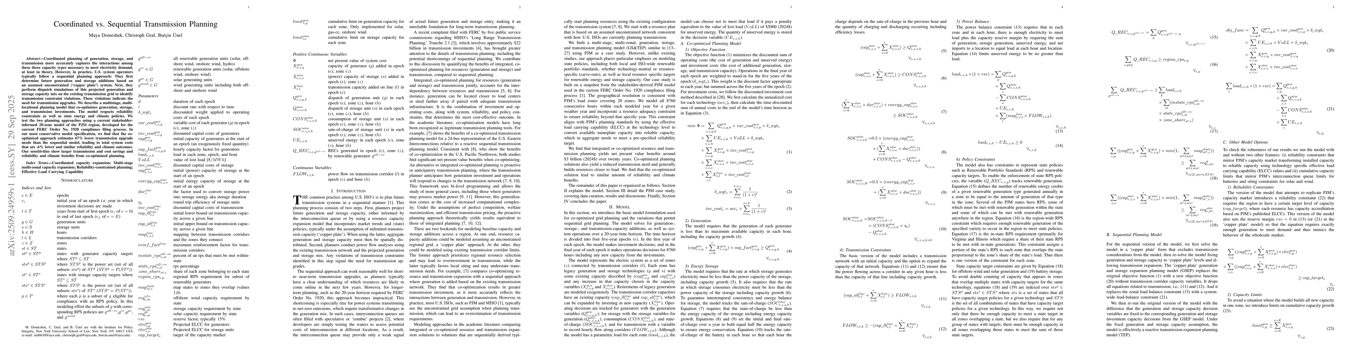 Thumbnail for Coordinated vs. Sequential Transmission Planning