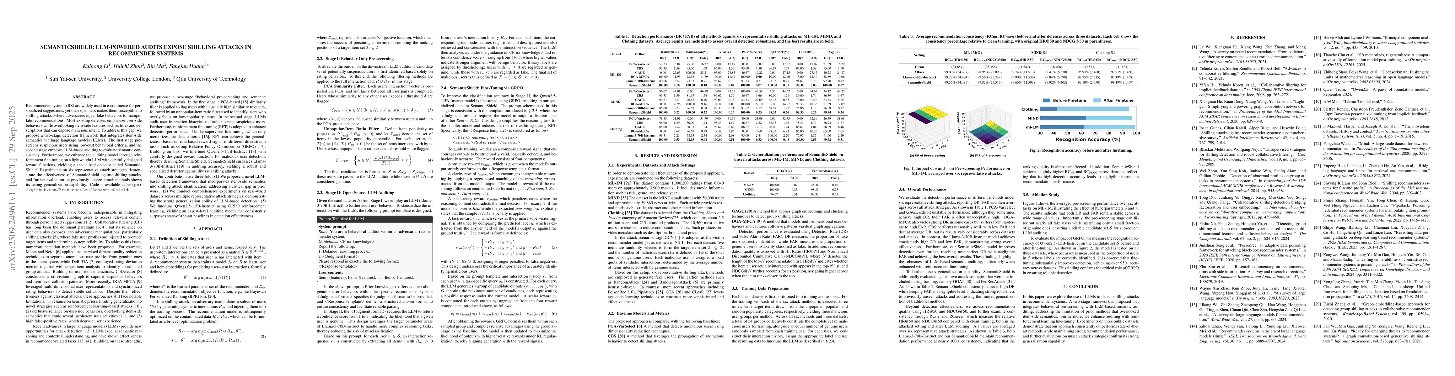 Thumbnail for SemanticShield: LLM-Powered Audits Expose Shilling Attacks in
  Recommender Systems