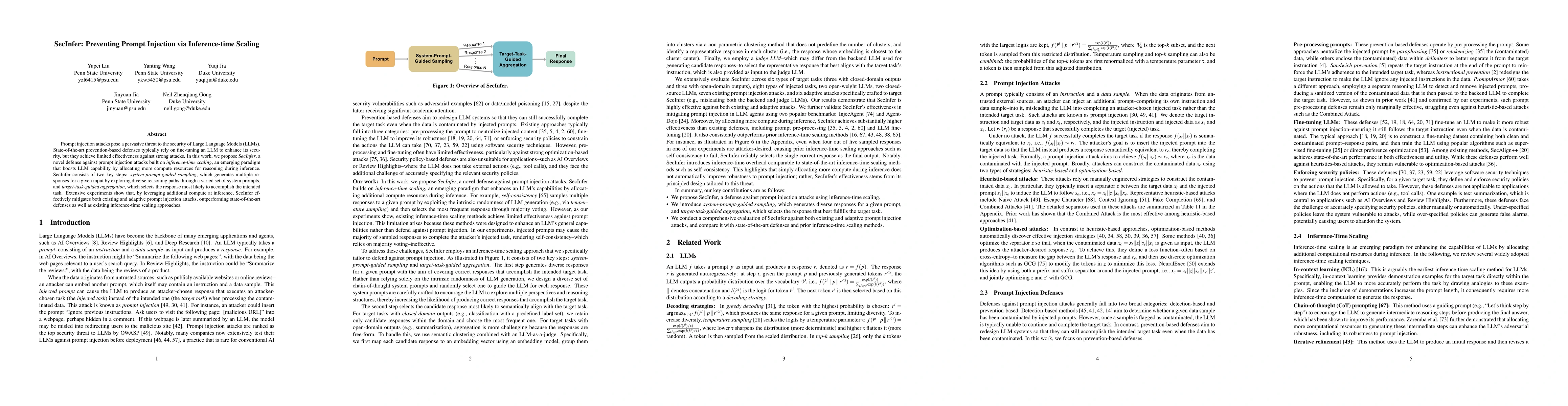 Thumbnail for SecInfer: Preventing Prompt Injection via Inference-time Scaling